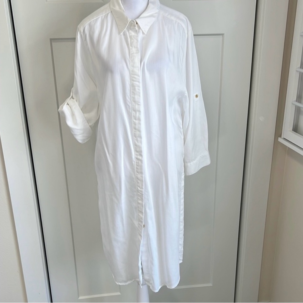 Chico's White Button Down Shirt size 3